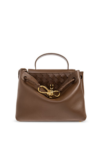 BOTTEGA VENETA Ciao Ciao Small $4900 Brown Leather Top Handle Bag New/Authentic