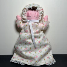 Vintage Topsy Turvy Doll Floral Fabric Two Face Reversible Rag Doll