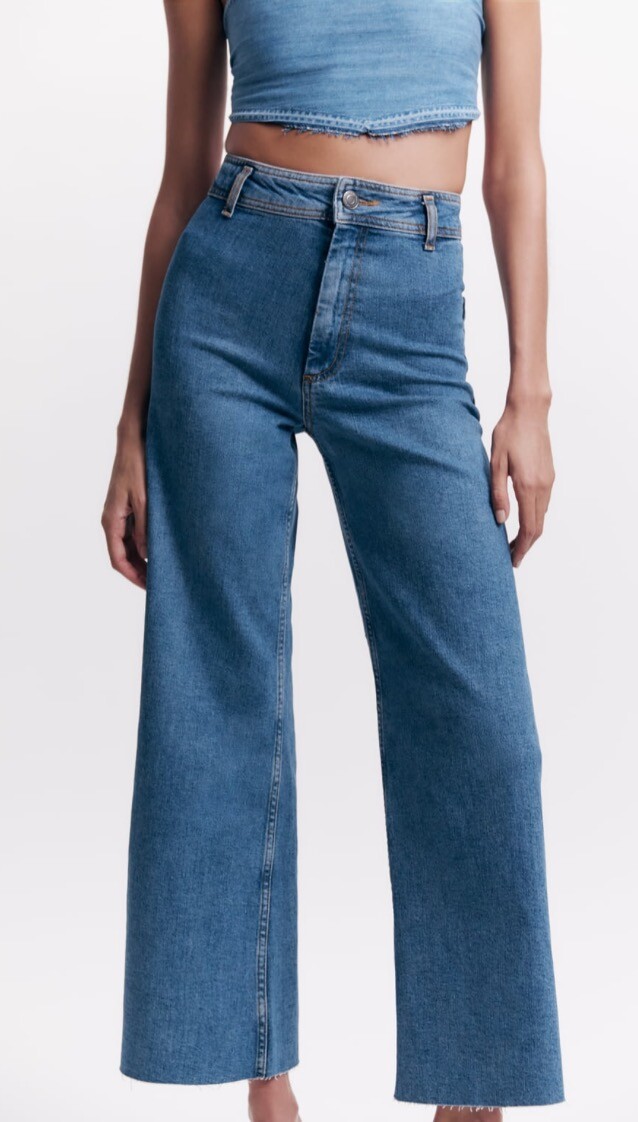 High Waist Unfinished Hem Womens 
