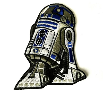 Roboter Sci-Fi PATCH 10cm x 8cm Bügelbild Aufnähen bestickt UFO Weltraum Science Fiction