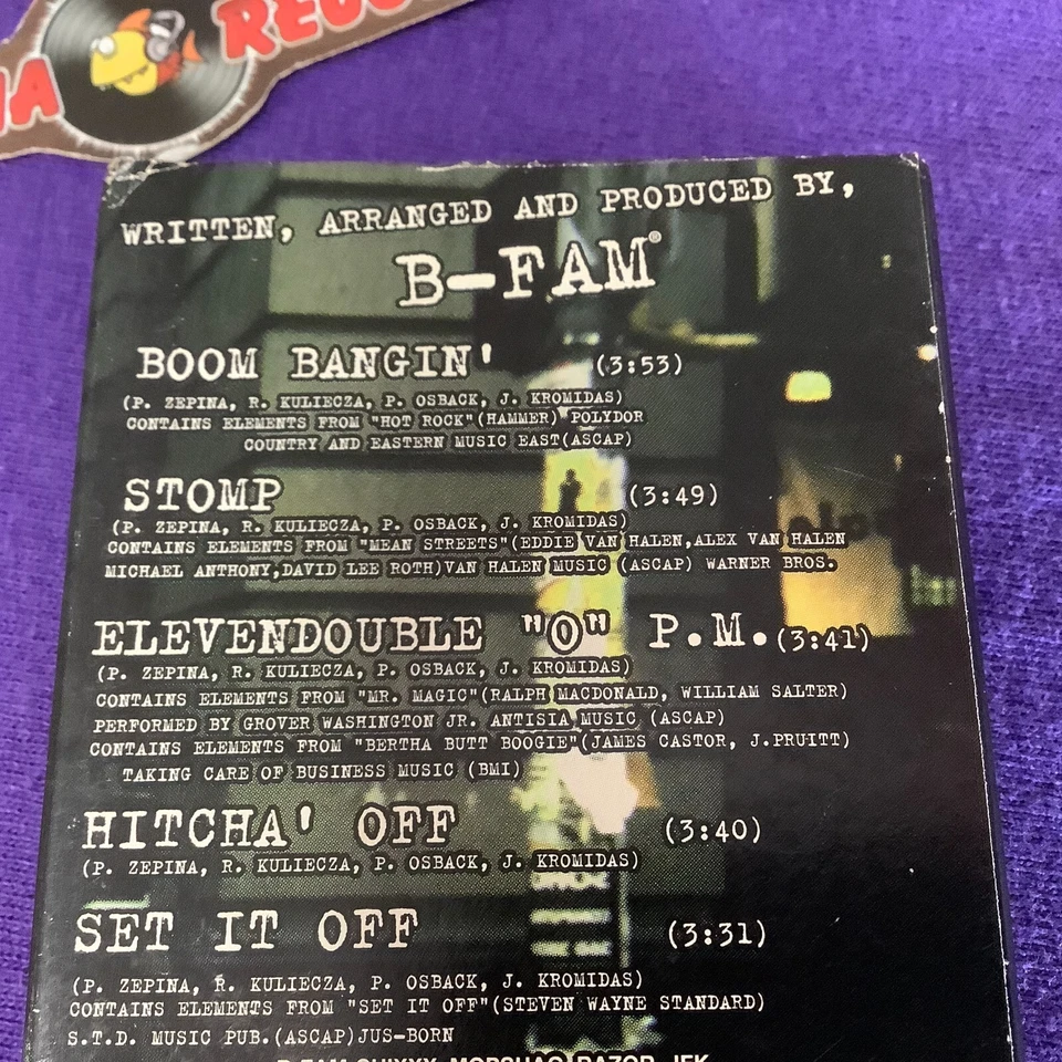 B-Fam Boom Bangin' 1995 The Record Company USED Cassette Piranha Records - Image 3 of 4