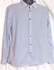 Calvin Klein Multicolor Long Sleeve Cotton Striped Dress Men's Shirt Sz L