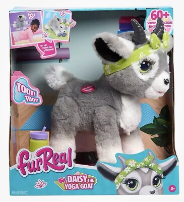 NIB Just Play furReal Daisy The Yoga Goat Interactive Toy 11-inch Plush