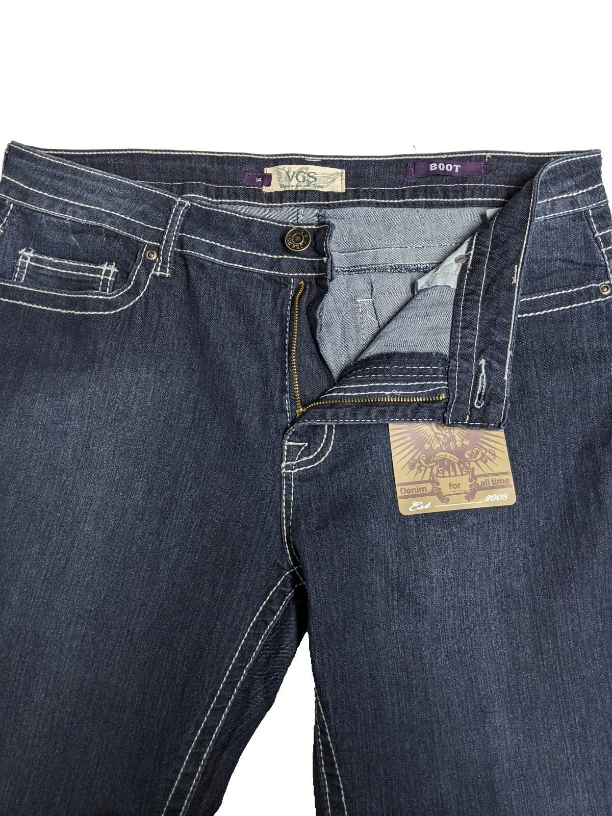 VGS Denim Jeans Women Size 14 Style VGSP9658A Vigoss Plus Boot Cut