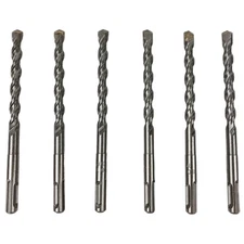 Rotary Hammer Drill Bit 3/8"x6" SDS Plus Carbide Tipped Concrete Masonry (6pk)
