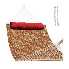 Lazy Daze Hammocks 12 FT Quilted Fabric Hammock with Spreader Bar, 2-Person D...