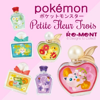 RE-MENT Pokemon Petite Fleur Trois Flowers Bottle Mini Figure Toy