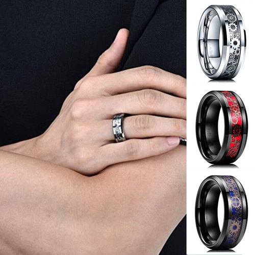 Anello Catena Uomo In Acciaio Inossidabile 316L HIJONES - Ipoallergenico, Con Custodia In Velluto