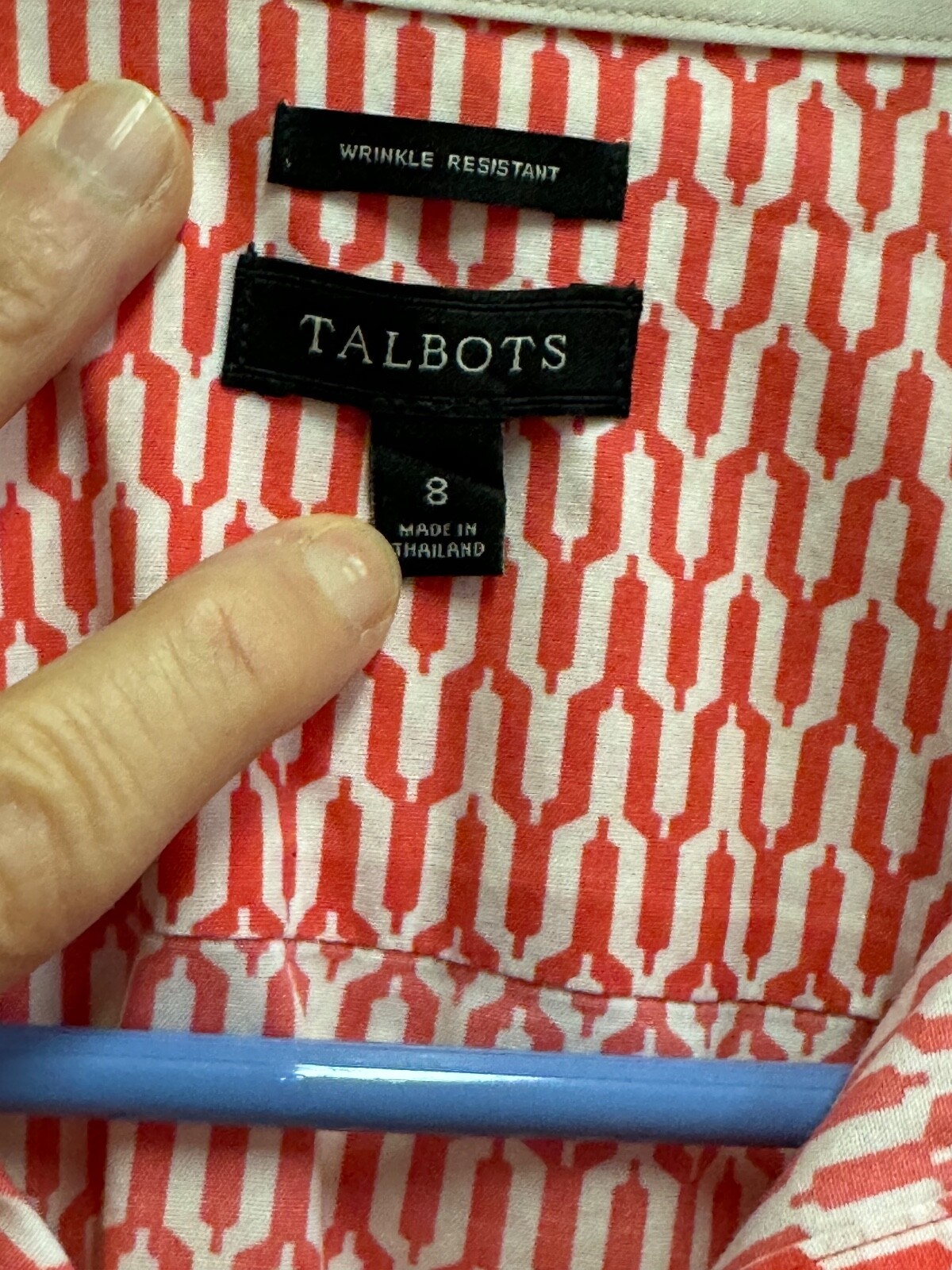 Talbots Wrinkle Resistant Red Button Down 3/4 Sle… - image 6