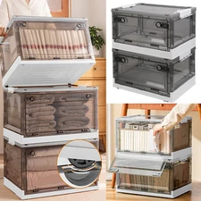 2-4Packs Foldable Storage Bins Collapsible Storage Box Toy Organizer with Wheels