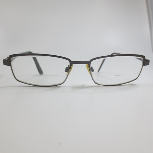 Genesis Sormani Eyeglasses Frame Unisex Gunmetal Half Rim Rectangular 53-17