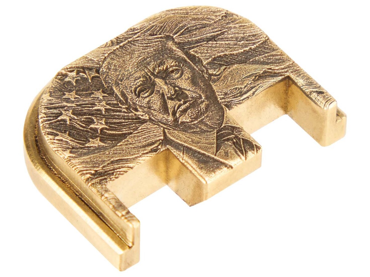 NDZ Brass Donald Trump Fits Glock Gen 5 17 19 23 26 45 47 Slide
