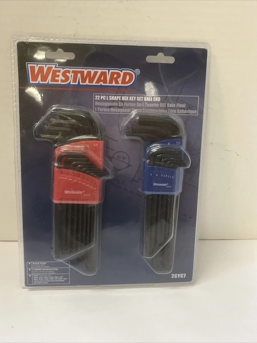 WESTWARD 22 Piece L Shape Hex Key Set 2CYC7 eBay