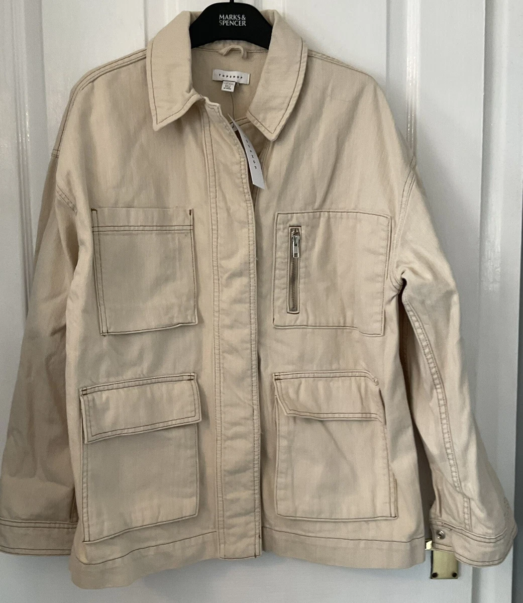 Topshop cream denim jacket sale