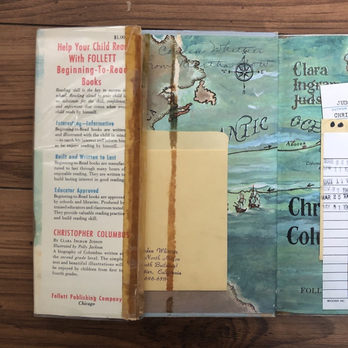 Christopher Columbus Original Vintage 1960 Book Judson Follet Book