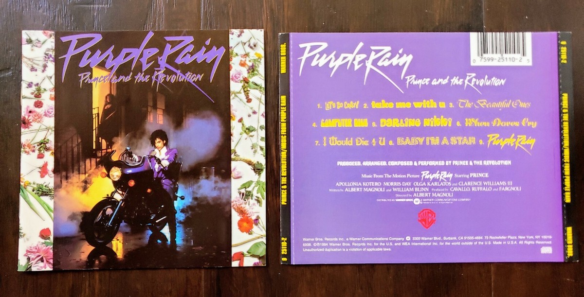 CD cover art Prince The Revolution, Purple Rain Vintage, collectible