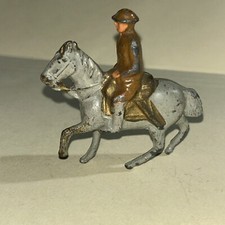 Barclay Manoil Vintage 1930  s Lead Toy Soldier On Horseback  All Original 