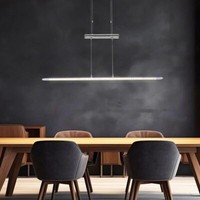 Esszimmer 21 Watt Led HäNgeleuchte Pendellampe Modern Lampe Chrom Beleuchtung
