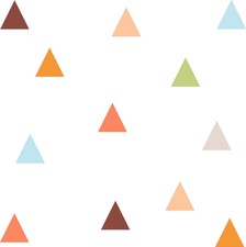 Removable Vinyl Home Bedroom Triangles Decor Multicolor Design Wall Decal Sheet