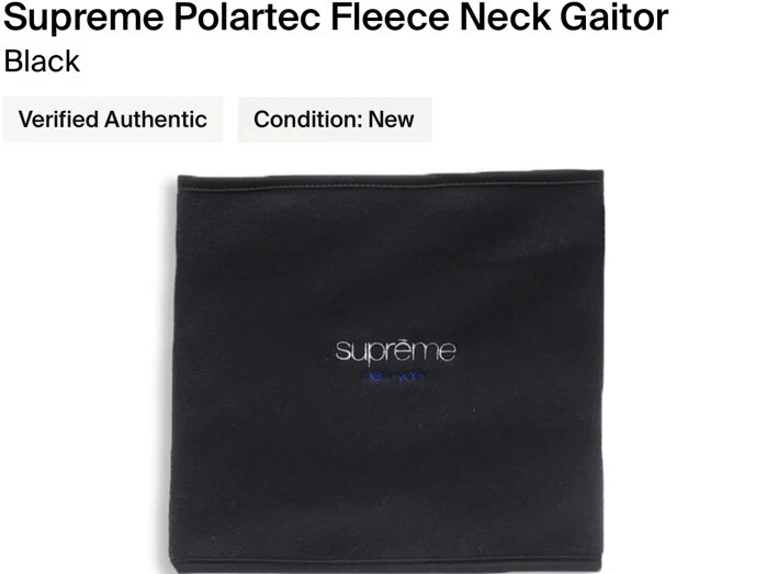 Guaitre à col polaire noire Supreme FW16 !!100 % authentique !! NEUF AVEC ÉTIQUETTES !! Très rare !