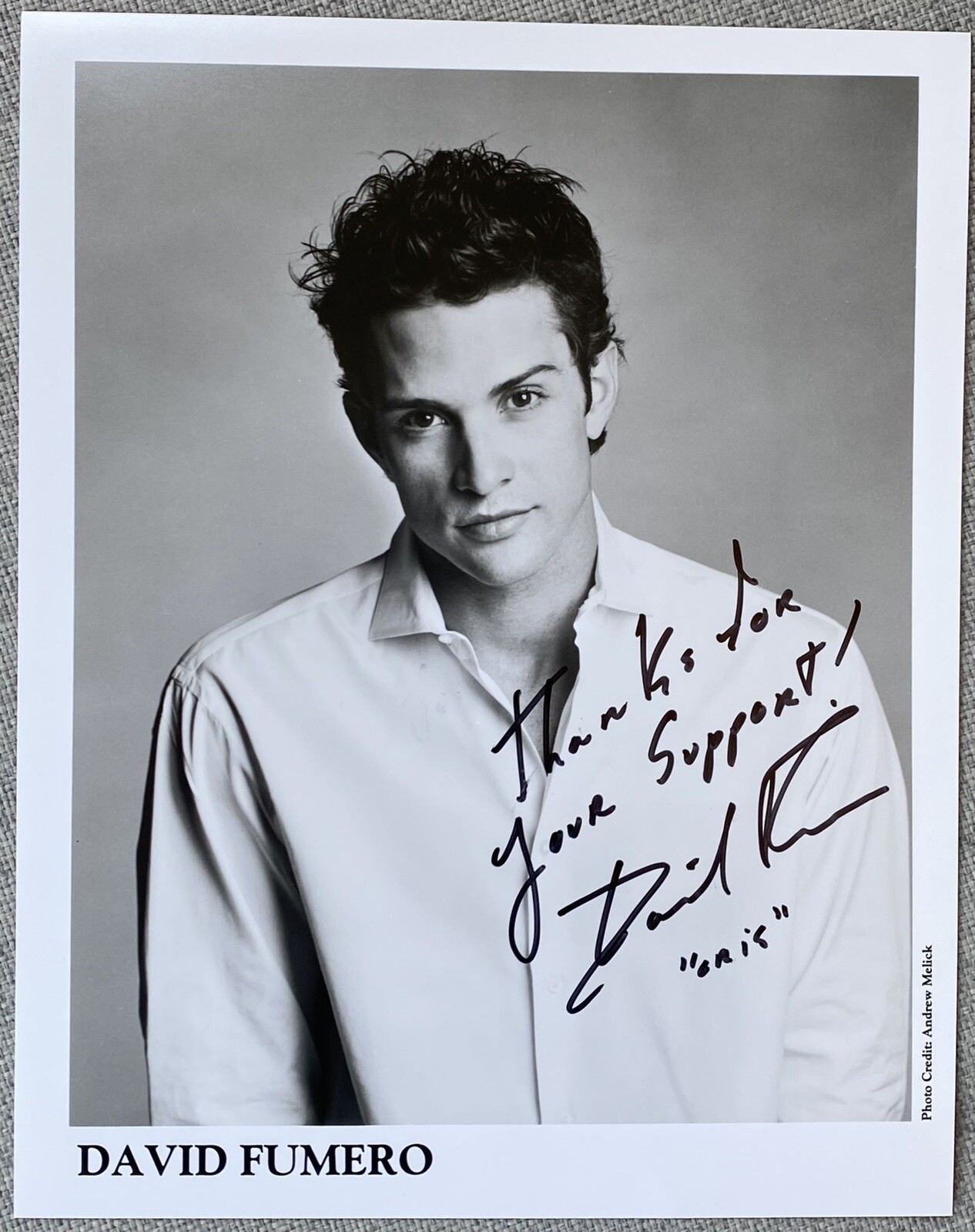 David Fumero Signed In Person 8x10 Promo Photo Authentic, One Life to