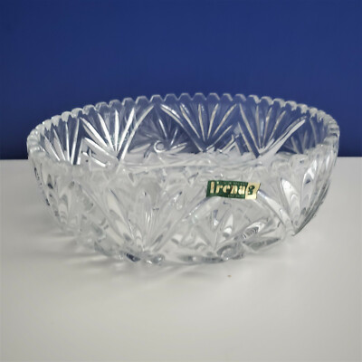 One Vintage Irena 24% Lead Crystal 9'' Bowl – Made in Poland.FREE