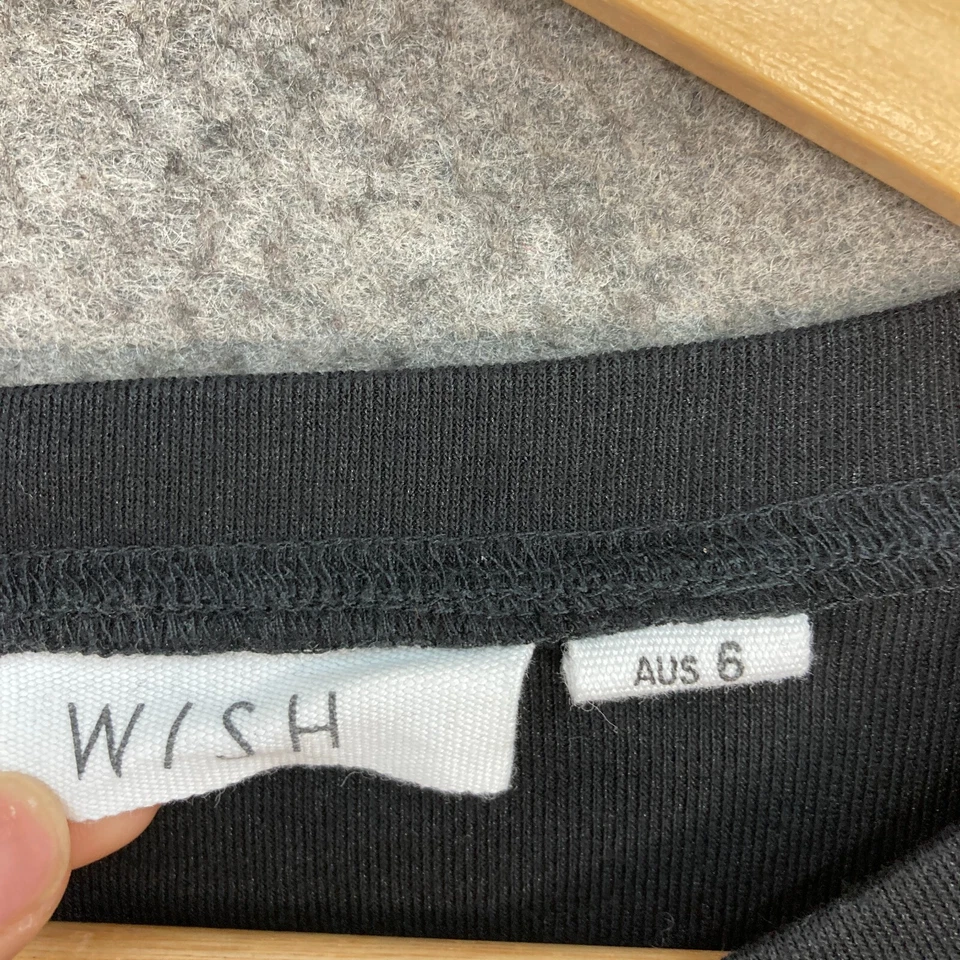 Top Wish Mujer Talla 6 Negro Manga Larga Cuello Redondo Suelto 22533 Foto 4 de 4