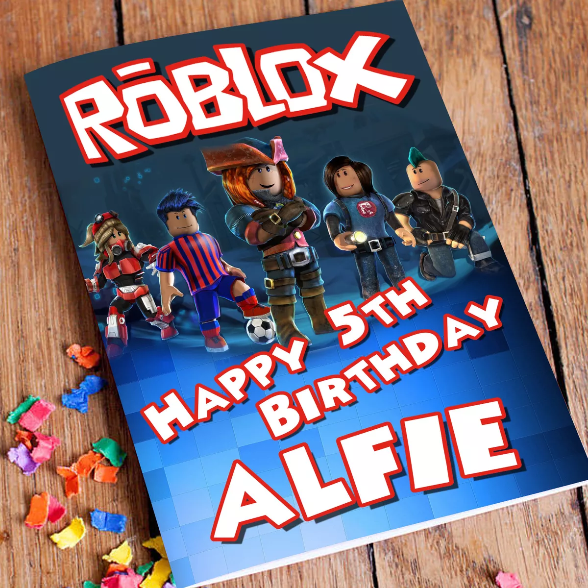 ROBLOX Personalised Birthday Card, Birthday Roblox Card, Kids