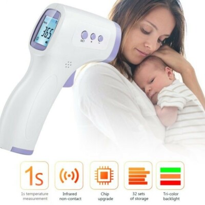Non-contact Infrared Thermometer - Forehead - Adult | Baby- No touch body-virus