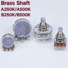 2 PCS Alpha Audio Taper Brass Shaft Potentiometer POT For Electric Guitar Bass