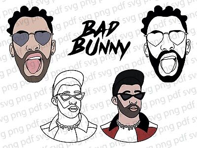 Download Bad Bunny Svg Png Pdf Files Yo Perreo Sola Svg Ebay