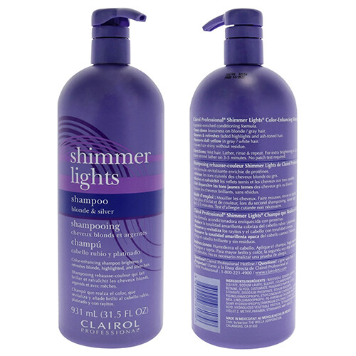 Clairol Shimmer Lights Blonde and Silver Shampoo , 31.5 oz Shampoo