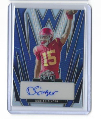 2024 Leaf Metal Draft Dorian Singer Blue Rookie Auto SSP 4/9 BA-DS1