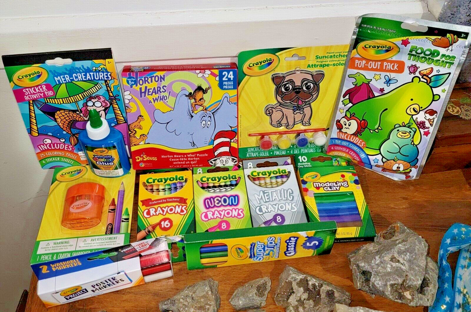 Crayons Stickers Art Creativity Gift Lot