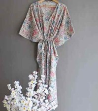 Indian Floral Printed Kaftan Cotton Hippie Maxi Women Nightwear Caftan Dress