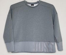 Nike Womens DRI-FIT Sweatshirt Sz Medium Gray Long Sleeve Boxy Oversized Pockets