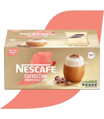 NESCAFÉ Cappuccino Ungesüßter Geschmack Instant Kaffee Beutel - 50 x 14,2g