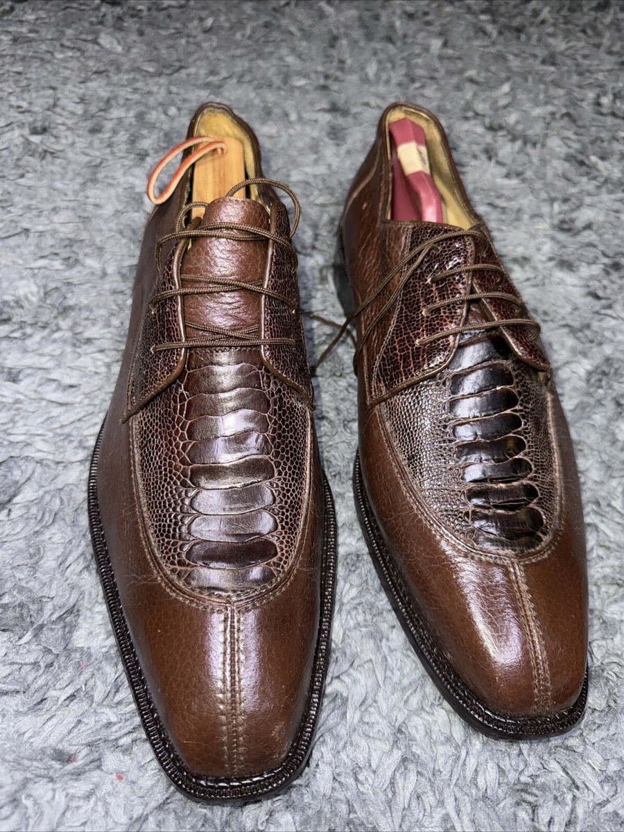 Belvedere Genuine Men Ostrich Dress Shoes Sz.11 No Box | eBay display picture 2