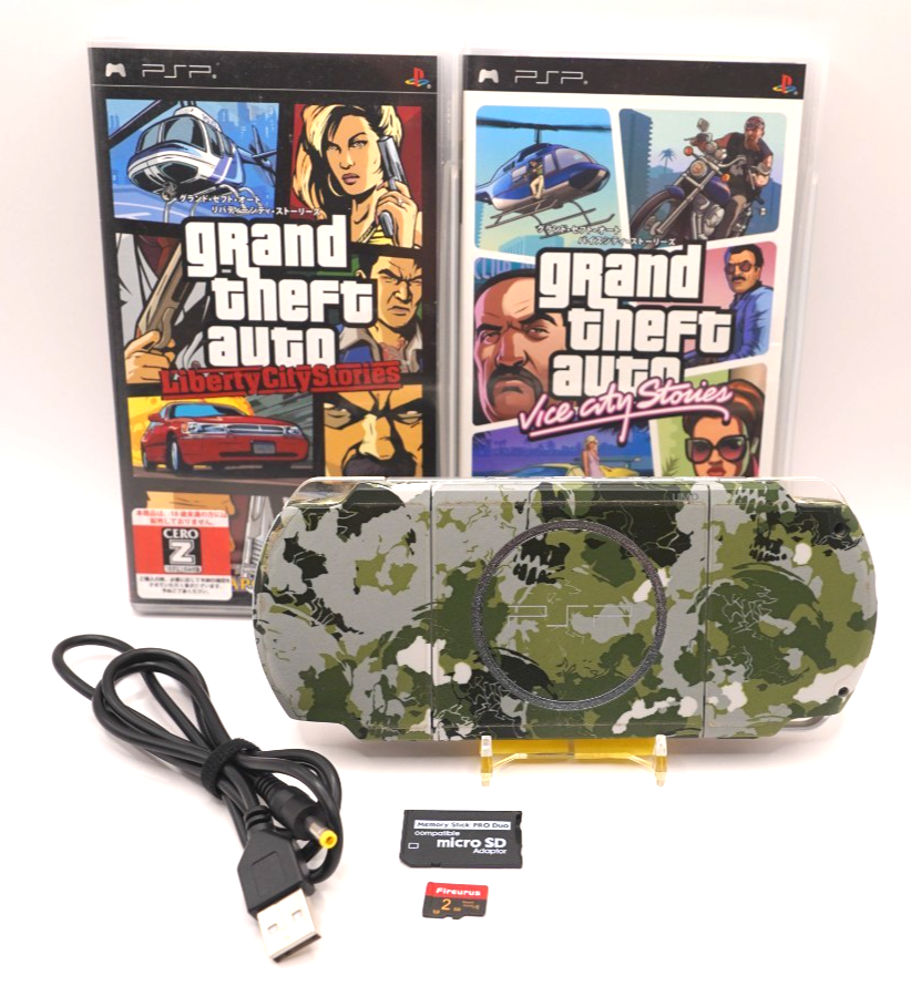 Sony PSP-3000 Metal Gear Solid Peace Walker Camo Japan + GTA Games Sony PSP-3000 Metal Gear Solid Peace Walker Camo Japan + GTA Games