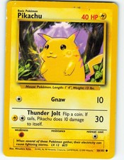 pokemon pikachu card 1999 (Red Cheeks) - Unlimited Shadowless Retreat Cost Is a 1999 limited edition
