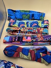 Pk 10 Assorted Swirl Print Headband Women's Yoga Hair Wraps