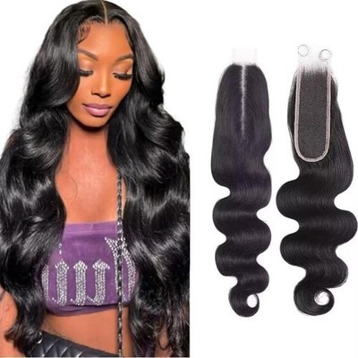 2x6 HD Lace Closure Body Wave Human Hair Skinlike HD Lace Frontal Closure Unproc