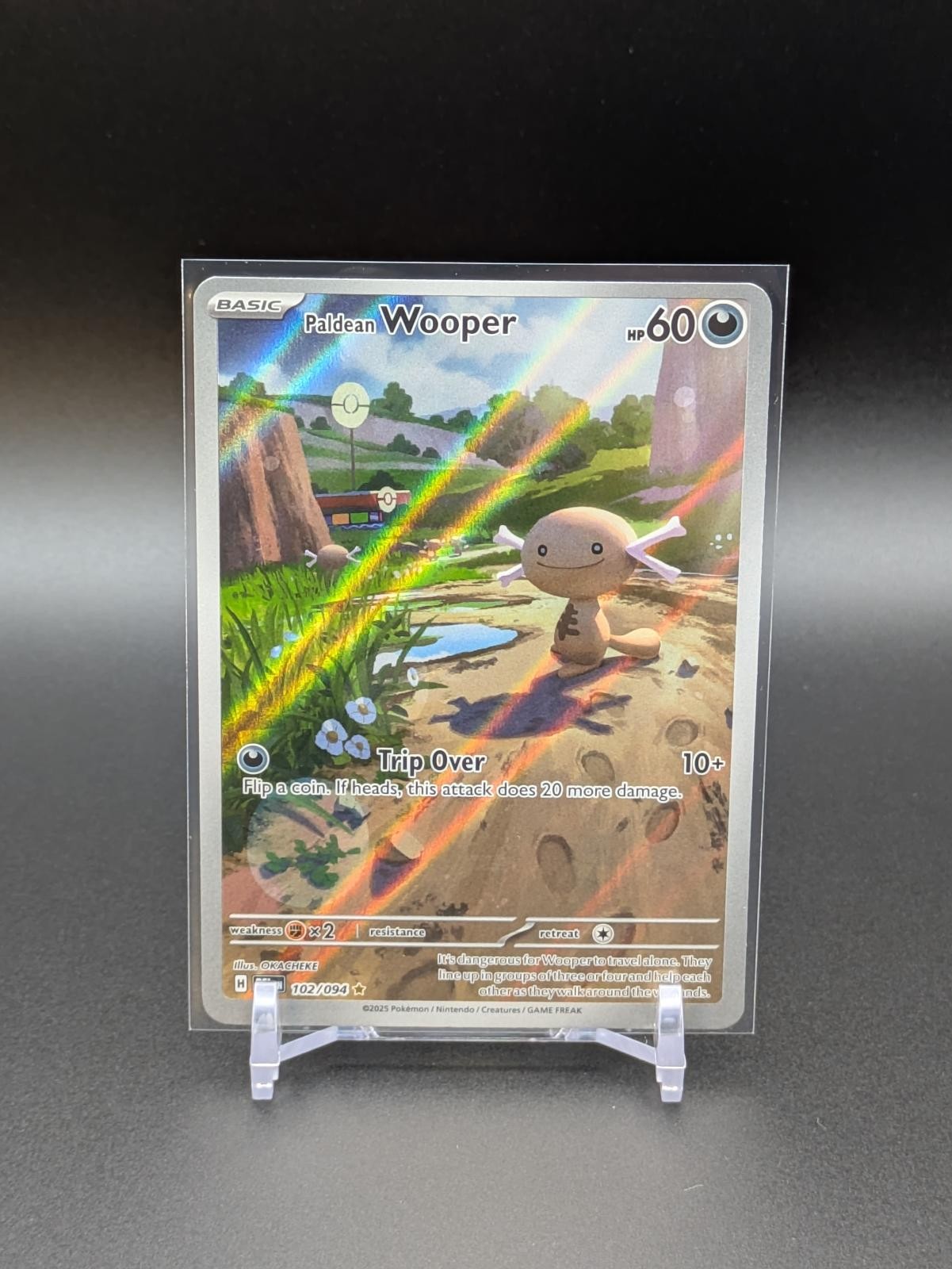PALDEAN WOOPER 102/094 - Pokemon Phantasmal Flames Illustration Rare LP -