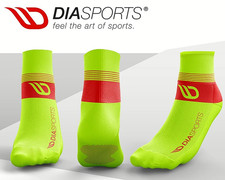 Diasports Laufsocken gelb/rot, Gr&ouml;&szlig;e L, Runicks 43-47 , 2er Pack, NEU/OVP