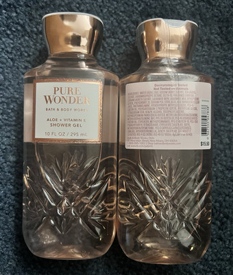Bath Body Works 2 Pc Set Pure Wonder Shower Gel 10 oz. NEW  discontinued