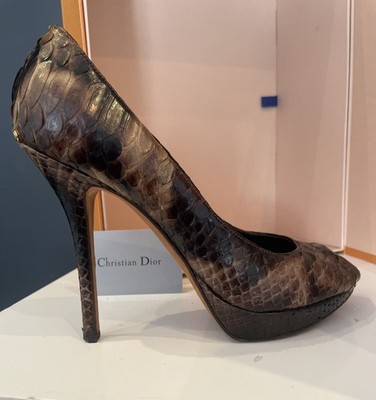 Christian Dior aufregender  Schlangenleder Pepp-Toe High Heels