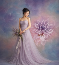Flower 10'x20' Muslin 100 Airbrush Painted Photo Backdrop Background 46-542
