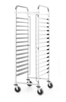 Abräumwagen 15x 600x400mm, HENDI, Kitchen Line, Silber, 470x620x(H)1735mm