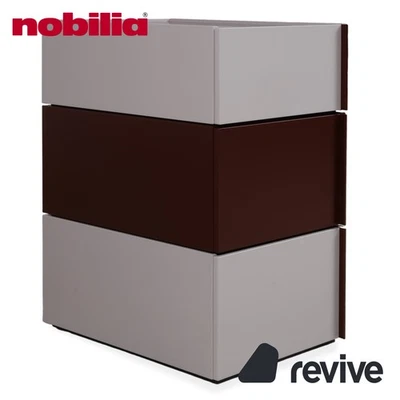 Nobilia Giro Holz Sideboard Weiß Braun Nachttisch - Bild 1 von 4