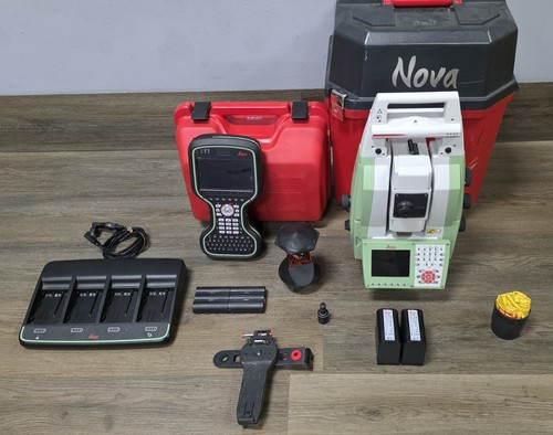 Leica MS50 1" R2000 Robotic Scanning Survey Total Station Setup w/ CS20 DC